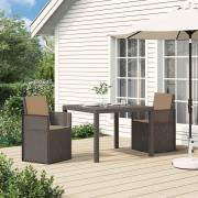 vidaXL Trädgårdsmatstolar 2 pcs Ljusgrå och Taupe PP