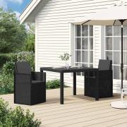 vidaXL Trädgårdsmatstolar 2 pcs Antracit PP