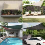 vidaXL Solsegel 160 g/m² rektangulär ljusgrå 2x4 m HDPE