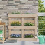 vidaXL Blomlådor för Euro-pallar 12 pcs Ljusgrå 36 x 13,5 x 9,5 cm