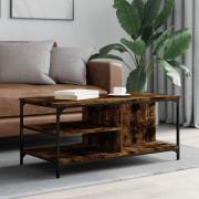 vidaXL Soffbord rökfärgad ek 100x50x45 cm konstruerat trä