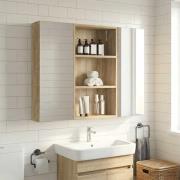 vidaXL Badrumsväggskåp Sonoma-ek 40 x 14 x 70 cm Konstruerat trä