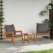 vidaXL Trädgård Stol med kudde 2 Stycke Olivenatur 65 x 59,5 x 72 cm