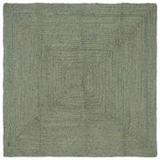 vidaXL Områdesmattor Rektangulär Olivgrön 120 x 120 cm Jute