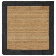 vidaXL Områdesmattor Mörkgrå 120 x 120 cm Jute
