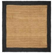 vidaXL Områdesmattor Mörkgrå 300 x 300 cm Jute