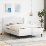 vidaXL Sängram med huvudgavel Vit 120 x 200 cm Konstläder