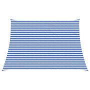 vidaXL Solsätt segel Blå och Vit 4 / 5 x 3 m HDPE