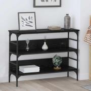 vidaXL Konsolbord med hylla Svart ek 100 x 32 x 75 cm Konstruerat trä