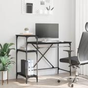 vidaXL Skrivbord Svart Ek 105 x 50 x 90 cm Konstruerat trä