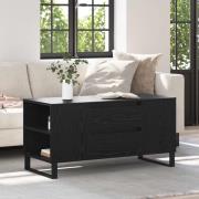 vidaXL Kaffeebord Svart Ek 102 x 44,5 x 50 cm Konstruerat trä