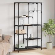 vidaXL Hyllsystem Svart Ek 99 x 35,5 x 176 cm Konstruerat trä
