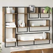 vidaXL Vägghyllset 6 pcs Artisan Ek 100 x 25 x 30 cm Konstruerat trä