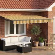vidaXL Manuell utdragbar markis med LED-lampor 3,5 x 2 m