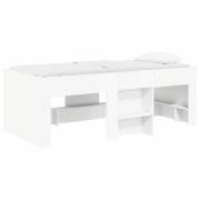 vidaXL Barns hög sängram 2 pcs Vit 80 x 200 cm Konstruerat trä