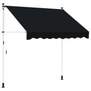 vidaXL Manuell Utdragbar Markis Svart 250 cm