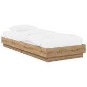 vidaXL Golvsängsram Artisan-ek 80 x 200 cm Konstruerat trä
