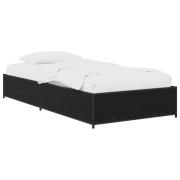 vidaXL Sängram Svart ek 80 x 200 cm Konstruerat trä