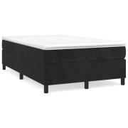 vidaXL Ramsäng med madrass svart 120x190 cm sammet