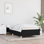 vidaXL Sängram utan madrass svart 90x190cm tyg