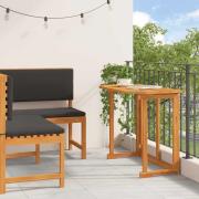 vidaXL Bänkset för trädgården 2 pcs Brun Massivt Akaciaträ