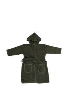 Filibabba Bathrobe - Zigzag Dark Green 1-2 Years Grön