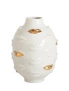 Gilded Muse Gala Round Vase Home Decoration Vases White Jonathan Adler