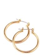 Pilgrim Layla Recycled Medium Hoop Earrings Guld