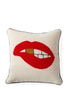 Lips Pillow Bitten Home Textiles Cushions & Blankets Cushions Cream Jo...