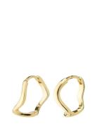 Pilgrim Alberte Organic Shape Hoop Earrings Guld