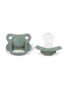 Filibabba 2-Pack Pacifiers - Moss Green +6 Months Grön