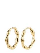 Pilgrim Zion Recycled Organic Shaped Medium Hoops Guld