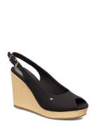 Tommy Hilfiger Iconic Elena Sling Back Wedge Svart