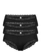 Lindex Brief 3-P Em Lace Brazilian Re Svart