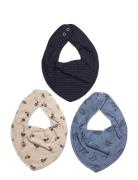 Fixoni Bandana Bibs 3-Pack Marinblå