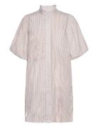 A-View Tiffany Stripe Dress Beige