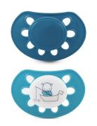 Esska Pacifier Classic Silic 2 Pack, + 4 Month Blue Multi/patterned