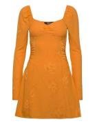 Gina Tricot Jacquard Mini Dress Orange