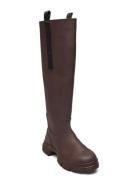 Ganni Recycled Rubber Country Boot Burgundy