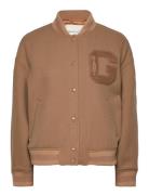 GANT Wool Twill Gant Varsity Jacket Beige