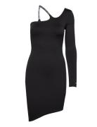 Tommy Jeans Tjw Logo Tape Bodycon Dress Svart