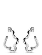 Enamel Copenhagen Curly Hoops Silver