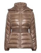 Calvin Klein Ess Belted Padded Lw Jacket Brun