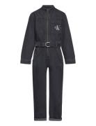 Calvin Klein Denim Black Ls Jumpsuit Svart