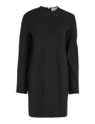 Calvin Klein Heavy Viscose Ls Shift Dress Svart