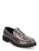 Garment Project Penny Loafer - Grey Polido Leather Grå