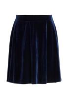 Vila Vikatja Hw Short Velvet Skirt/Ka Marinblå