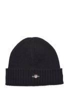 GANT Unisex. Shield Wool Beanie Svart