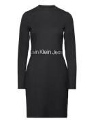 Calvin Klein Jeans Logo Elastic Milano Ls Dress Svart