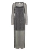 Gina Tricot Maxi Glitter Dress Svart